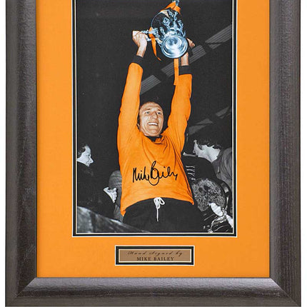 Mike Bailey Wolverhampton Wanderers Hand Signed Photograph 23x19" Framed