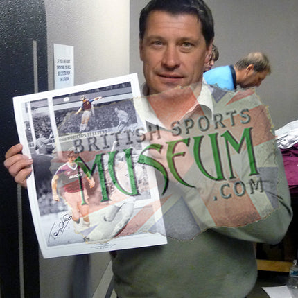 Tony Cottee West Ham United Legend Hand Signed Montage 23x19" Framed