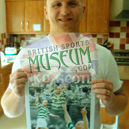 John Hartson Celtic Legend Hand Signed Montage 23x19" Framed