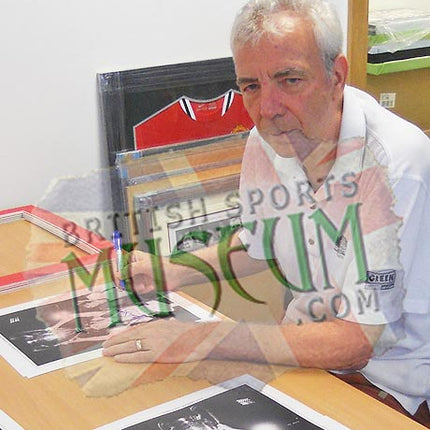 David Sadler Manchester United Hand Signed 1968 European Cup Photograph 23x19" Framed